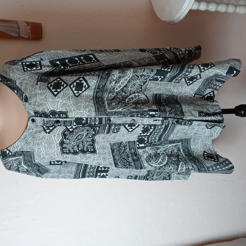 Adrian Jordan Plus Size Silk Shirt